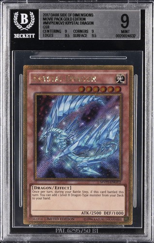 2017 YU-GI-OH! THE DARK SIDE OF DIMENSIONS #MVP1-ENGV2 KRYSTAL DRAGON BGS 9