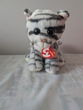 TY Beanie Babies Millie the Cat Plush Stuffed Animal 6" Gray NWT