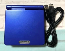 GAMEBOY ADVANCE SP Blue Nintendo w/Genuine Charger Tested GBA Game Japan Rare