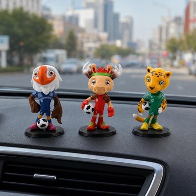 3PCS Weltmeisterschaft  2026 FIFA Ornament Maskottchen Dekoration Souvenir Puppe