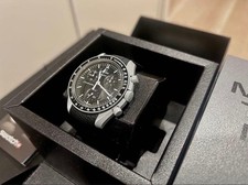 OMEGA Swatch Mission To The Moon Bioceramic Black Dial Quartz Boxed Men Watch