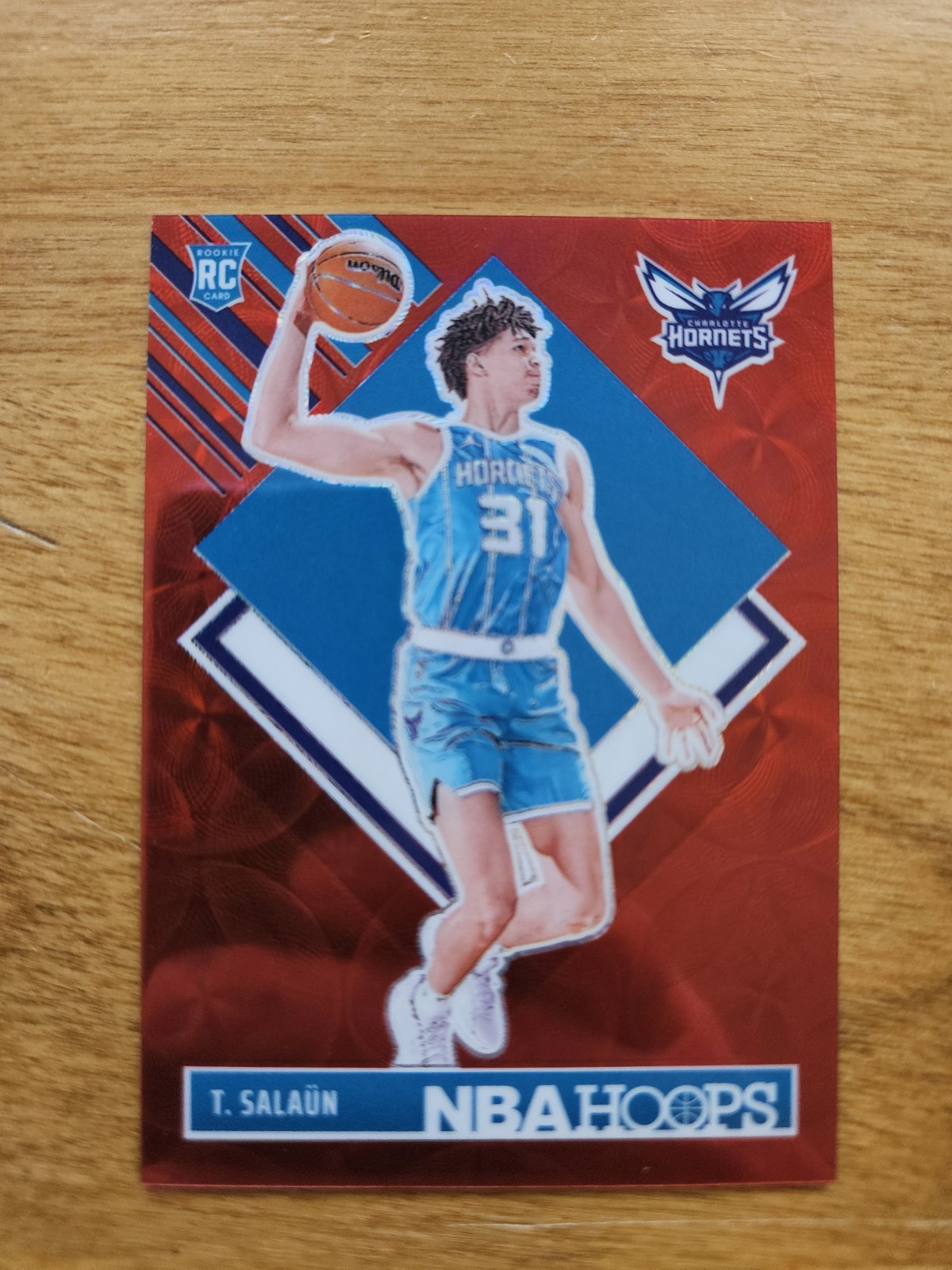 Tidjane Salaun 2024-25 Panini NBA Hoops Red Scope RC Charlotte Hornets /49 #292