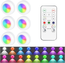 6PCS Wireless Car Interior Led Lights with Remote Control, 16 Colors Vehicle ...