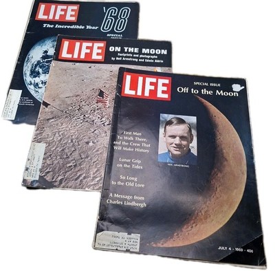 1969 68 LIFE Magazine 3 Apollo 11 Moon Landing Neil Armstrong Buzz Aldrin NASA 