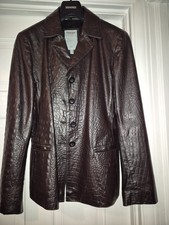 Vintage Burgundy Women Size 14 Genuine Leather Jacket