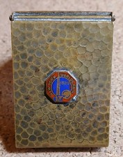 Vintage 1939 "New York World's Fair"  Hammered Brass Matchbook Holder