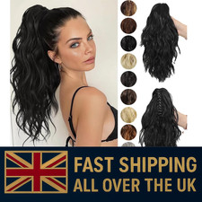 Synthetic Curly Claw Ponytail Clip In Hair Extensions Pony Tail As Human Hair