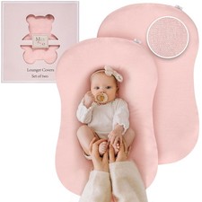 Baby Lounger Cover 2-Pack   100 Cotton Infant Lounger slipcover, Fits Snuggl...