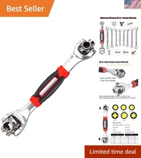 Universal Wrench 52-in-1 Socket Wrench Tool in Red