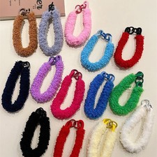 Plush Phone Wrist Strap Soft Cute Accessory for Mobile Devices Multiple Colors