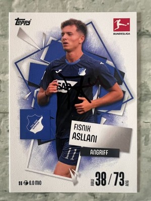 TOPPS: Fisnik Asllani. Sig. Sammlerkarte. 100% ECHT. TSG HOFFENHEIM. 25/26