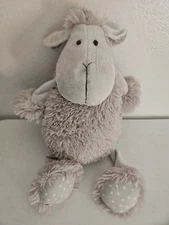 Intelex Sheep Lamb Llama Plush Stuffed Animal Grey White Polka Dot Feet