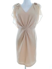 JOLIE MOI Damen Ballkleid/Abendkleid Gr. 38 Beige Kurzer Ärmel Knielang