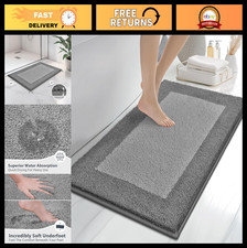 Non-Slip Extra Soft Bath Rugs 24" x 36" - Absorbent, Machine Washable, Quick Dry