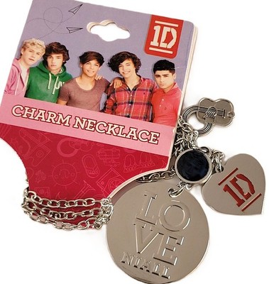 One Direction 1D ''Love Niall'' Multi Charm & Pendant Necklace with Chain - NEW