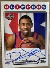Deandre Jordan 2008-09 Topps Rookie Photo Shoot Autograph SP RC On Card Auto. rookie card picture