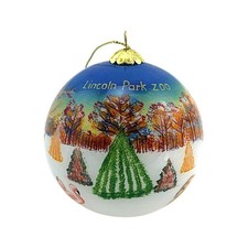 Lincoln Park Zoo Chicago Christmas Ornament Li Bien Style Hand Painted Animals