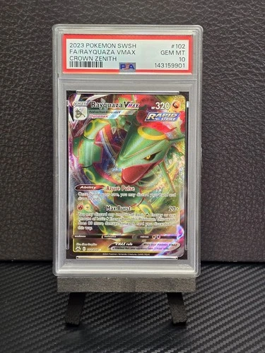 PSA 10 RAYQUAZA VMAX 102/159 FULL ART CROWN ZENITH POKEMON TCG GEM MT