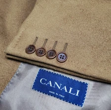 Vintage Canali cloth Loro Piana wool & cashmere classic brown over coat 46R 46L