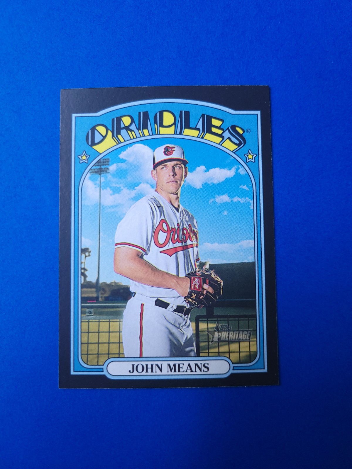 2021 Topps Heritage John Means #394  Black Border Parallel /50 SP
