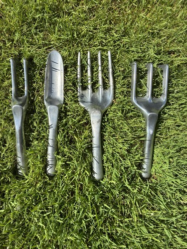 Vintage Set Of 4 pcs. Allen Simpson AS Aluminum Garden Hand Tools Made in Canada
