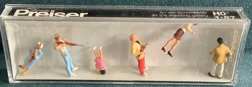 ✅Preiser 14662 1:87/H0 Set - En la casa de tiro / Feria (GQ08-9S2/4)-5 | Condition: Gebraucht