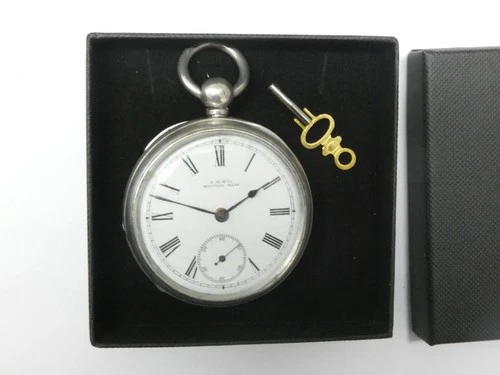 Beautiful Antique Pure Nickel Waltham Pocket Watch Dated 1883 - In Working Order