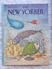 The New Yorker Magazine March 23, 1992 COVER ONLY Artist John O'Brien Underwater