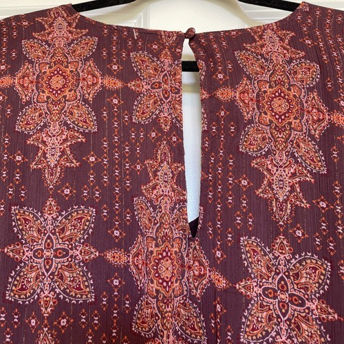 NWT Torrid Floral Chiffon Tiered Dress Size 2X 18-20 Long Sleeve Pockets VNeck  - Picture 9 of 14