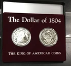 TWO 1oz SILVER BULLION THE KING of AMERICAN COINS 1804 Draped Bust Dollar Proofs