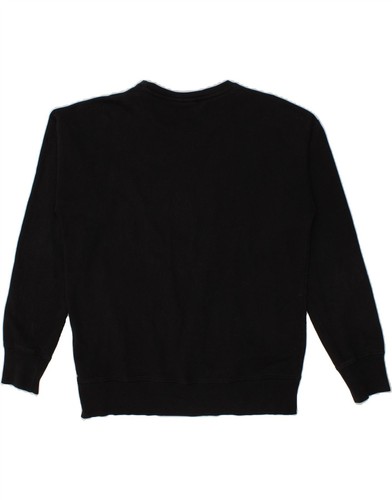 ELLESSE Mens Sweatshirt Jumper Medium Black Cotton LS09 - Picture 2 of 3
