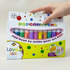 12Pc 3D Magic Popcorn Pens Puffy Paint Bubble Pen Kids Children 3D Art Pens Gift — image 4
