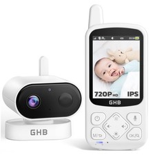 Babyphone Caméra Bébé Surveillance Vision Nocturne Ecran IPS HD 720p 2,8 Pouces