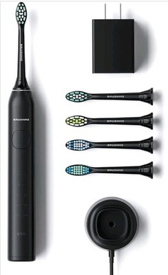 Brushmo Super Sonic Electric Toothbrush with 4 Replacement Heads - Rechargeable 