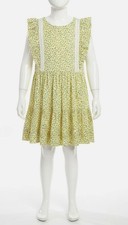 Polo Ralph Lauren Little Girls' Yellow Floral Lace Cotton Batiste Dress Size 3