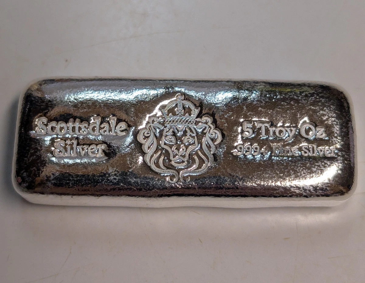 Scottsdale Mint 5 盎司贵重金属含量银条和银元| eBay