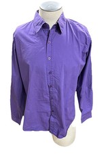 Paul Jones mens shirt large purple Long Sleeve Button up