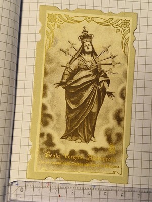 Santino Holy Card Die Cut Blessed Virgin 1906 EL18 ^