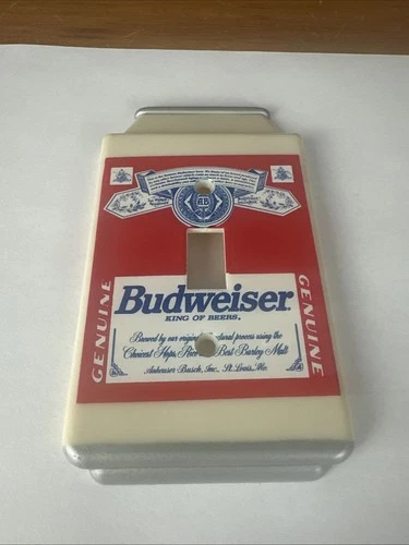 Vintage Budweiser King of Beers Wall Light Switch Cover Beer Can