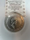 2019 Democide 2 oz Silver BU Round w/COA