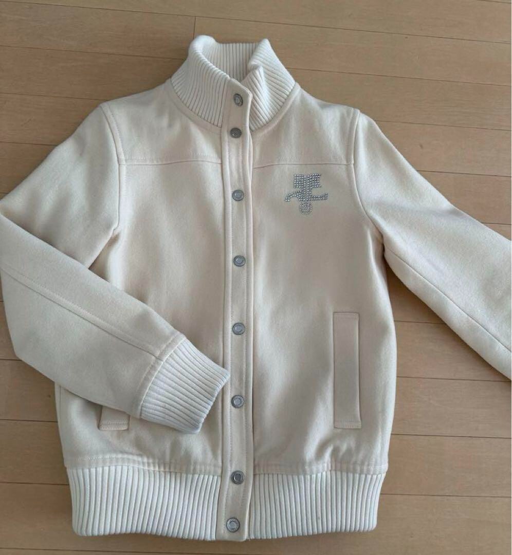 Courreges Vintage Jacket #1 Ivory White 40 Big Logo Women Courreges Vintage Jacket #1 Ivory White 40 Big Logo Women