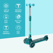 Children's Scooter, Wheels With Brakes, Height-adjustable Handlebars, Lightweigh