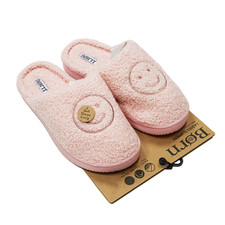 Born Women Slippers Fluff Pink Large 9-10 Memory Foam Non-Slip 100 Polyester