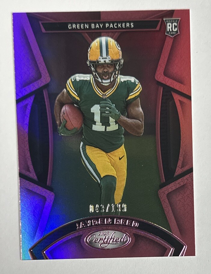 2023 Panini Certified Pink Jayden Reed Rookie RC 043/199 #123