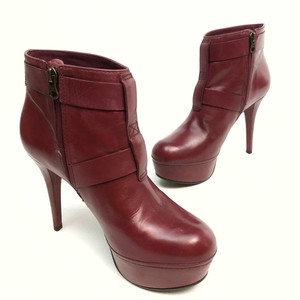 burgundy platform ankle boots