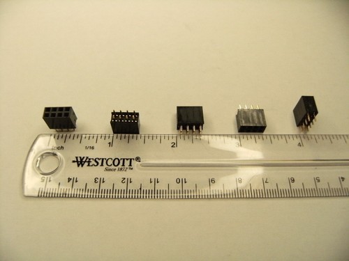 Paquete de 5x Lote DIP 2,54 mm Paso Doble Fila Hembra Gatos Enchufe Terminal 2 Filas - Imagen 34 de 102