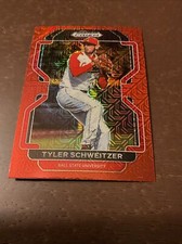 2022 Panini Prizm Draft Pick White Sox Prospect Tyler Schweitzer Red Mojo Prizm