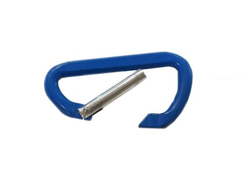 Asymmetric Carbine Carabiner Hook 6MM (Blue Aluminium Spring Snap Fastener) - Picture 5 of 5