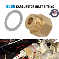 8090 Carburetor Inlet Fitting with Washer for Edelbrock Bore & AFB Carburetor US
