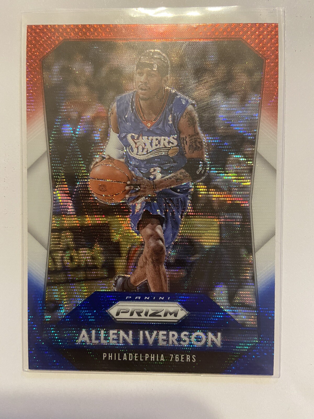 2015-16 Panini Prizm Red White & Blue Prizm Allen Iverson #286 HOF